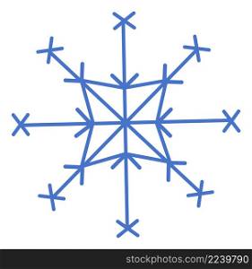 Elegant ornate snowflake. Snowfall icon. ice symbol isolated on white background. Elegant ornate snowflake. Snowfall icon. Ice symbol