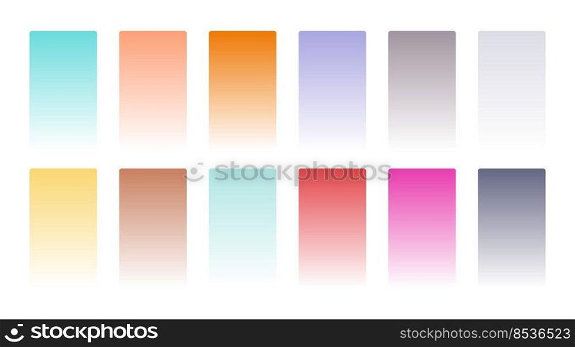 elegant pastel color soft gradient combination set