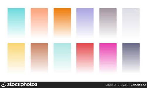 elegant pastel color soft gradient combination set