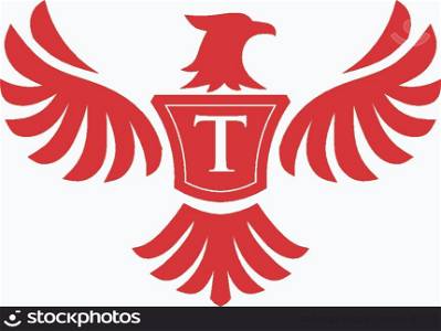 elegant phoenix with letter T consulting logo concept, eagle with letter T logo concept