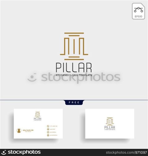elegant pillar attorney logo line design template illustration - vector. elegant pillar attorney logo line design template vector illustration