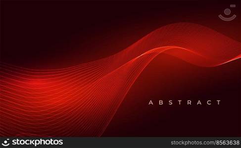 elegant red glowing wave abstract background design