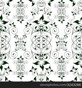 Elegant seamless floral wallpaper vector illustration