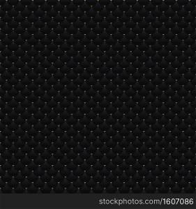 Elegant seamless pattern black circles with gold dots on dark background texture. Luxury premium template for Invitation card, banner, poster, flyer, leaflet, brochure, etc. Vector illustration