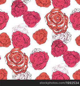 elegant seamless pattern with beautiful pink roses for design. elegant seamless pattern with beautiful pink roses for your design