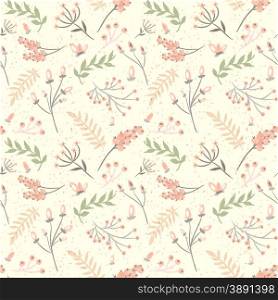 Elegant seamless pattern with flowers, vector illustration