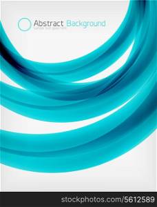 Elegant swirl shaped modern business presentation brochure design template