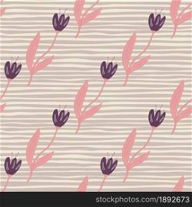 Elegant tulip seamless pattern. Decorative floral ornament wallpaper. Botanical design. For fabric design, textile print, wrapping, cover. Retro vector illustration.. Elegant tulip seamless pattern. Decorative floral ornament wallpaper.
