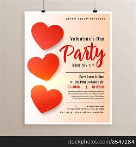 elegant valentines day flyer poster design template