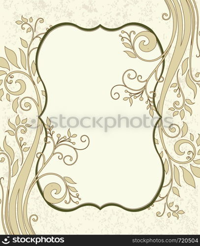 Elegant vintage damask invitation card