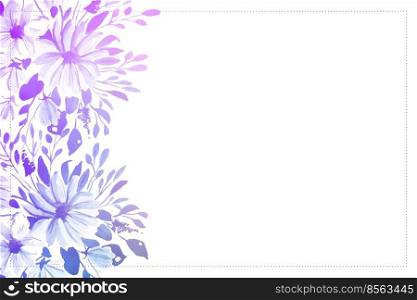 elegant watercolor flower soft background with text space