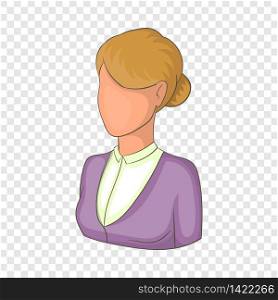 Elegant woman avatar icon. Cartoon illustration of avatar vector icon for web design. Elegant woman avatar icon, cartoon style
