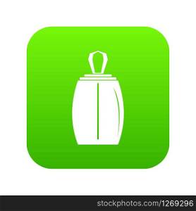 Elegant woman perfume bottle icon digital green for any design isolated on white vector illustration. Elegant woman perfume bottle icon digital green