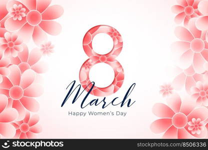 elegant women’s day greeting with blooming flowers