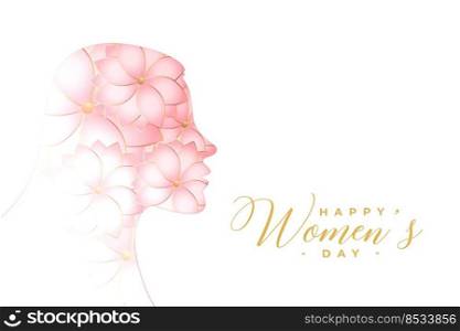 elegant womens day flower greeting design