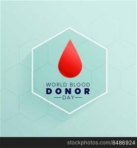 elegant world blood donor day poster design
