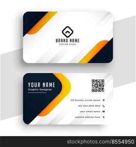 elegant yellow modern business card template design