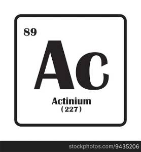 Element Actinium icon vector illustration symbol design