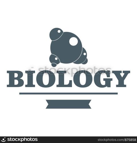 Element biology logo. Simple illustration of element biology vector logo for web. Element biology logo, simple gray style