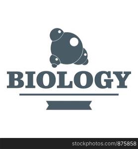 Element biology logo. Simple illustration of element biology vector logo for web. Element biology logo, simple gray style