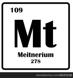 Element Meitnerium icon, vector illustration symbol design