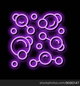 element molecular structure neon light sign vector. element molecular structure illustration. element molecular structure neon glow icon illustration