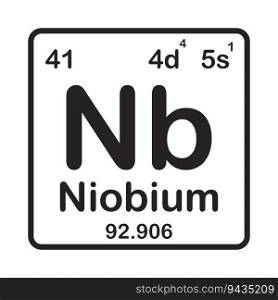 element niobium icon vector illustration symbol design