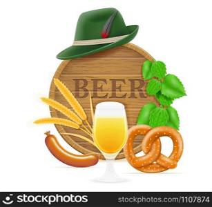 elements and objects meaning oktoberfest beer festival vector illustration isolated on white background