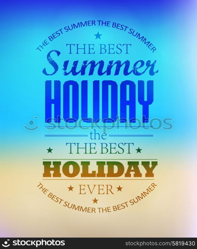 elements for Summer Holidays with colorful background calligraphic designs ornaments labels. elements for Summer Holidays