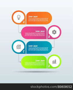 Elements infographic business template with 4 step