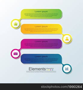 Elements infographic template colorful with 4 step