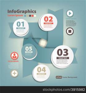 Elements of infographics for your design with ribbons