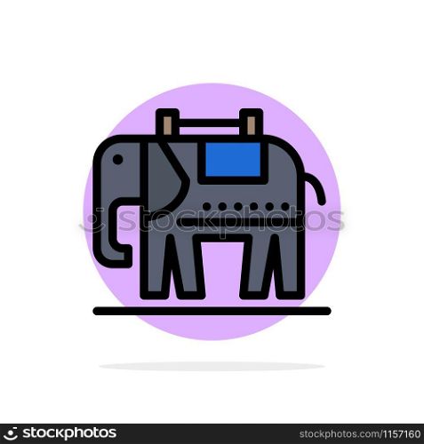 Elephant, American, Usa Abstract Circle Background Flat color Icon