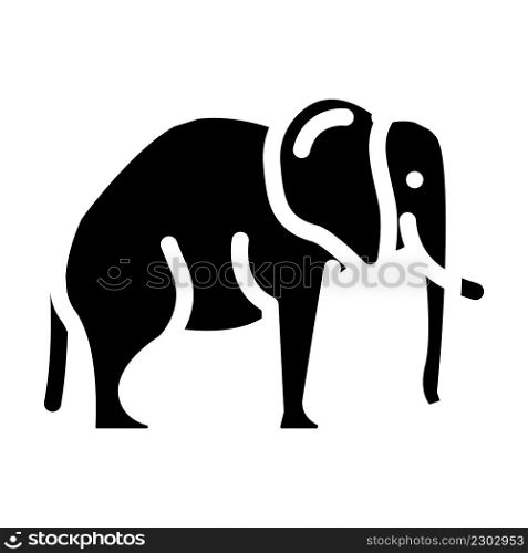 elephant animal glyph icon vector. elephant animal sign. isolated contour symbol black illustration. elephant animal glyph icon vector illustration
