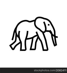 elephant animal in zoo line icon vector. elephant animal in zoo sign. isolated contour symbol black illustration. elephant animal in zoo line icon vector illustration