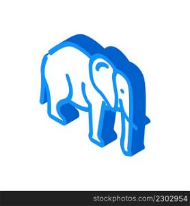 elephant animal isometric icon vector. elephant animal sign. isolated symbol illustration. elephant animal isometric icon vector illustration