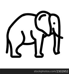 elephant animal line icon vector. elephant animal sign. isolated contour symbol black illustration. elephant animal line icon vector illustration