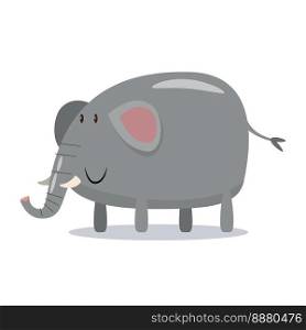 elephant cartoon character vector illustration