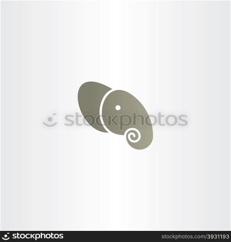 elephant head icon logo vector symbol