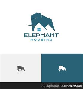 Elephant House Real Estate Realty Strong Construction Logo