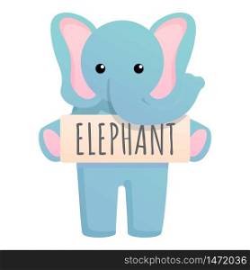 Elephant icon. Cartoon of elephant vector icon for web design isolated on white background. Elephant icon, cartoon style