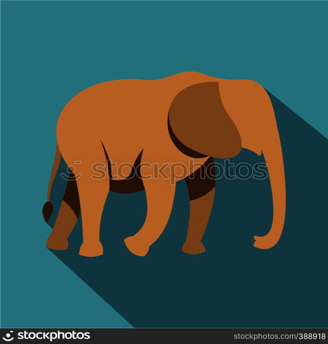 Elephant icon. Flat illustration of elephant vector icon for web isolated on baby blue background. Elephant icon, flat style