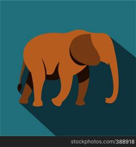 Elephant icon. Flat illustration of elephant vector icon for web isolated on baby blue background. Elephant icon, flat style