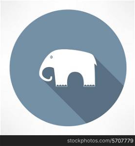 Elephant icon Flat modern style vector illustration