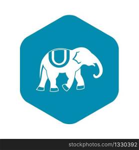 Elephant icon in simple style isolated vector illustration. Elephant icon, simple style