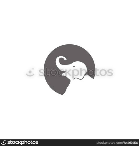 Elephant icon logo design illustration template