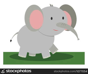 Elephant, illustration, vector on white background.