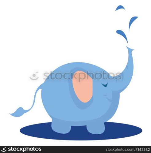 Elephant, illustration, vector on white background.