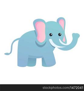 Elephant kid icon. Cartoon of elephant kid vector icon for web design isolated on white background. Elephant kid icon, cartoon style