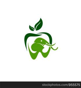 elephant leaf logo template